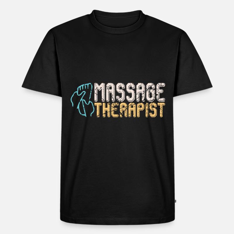 Massagetherapeut Füsse - Männer Premium Bio T-Shirt - Schwarz