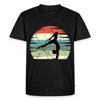 Gymnastique filles - T-shirt Premium bio Homme - noir - Devant - Nico (187cm)