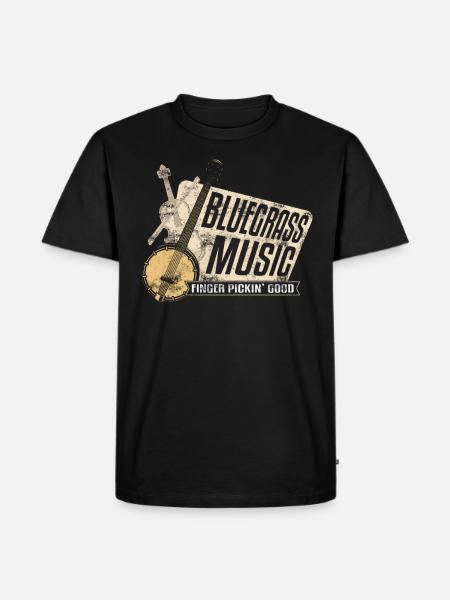 Bluegrass Banjo GuitarS Music - Men's Premium Organic T-Shirt - black