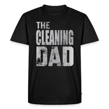 Cleaning Dad Clean Housewife Cleaner Gift - Men's Premium Organic T-Shirt - black - Front - Nico (187cm)