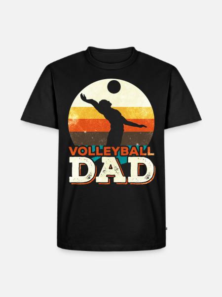 Volleyball Dad Volleyballer Father - Men's Premium Organic T-Shirt - black
