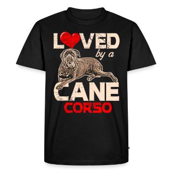 Cane Corso Dog Dog Love - Men's Premium Organic T-Shirt - black - Front - Nico (187cm)