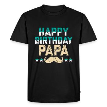 Birthday Father Birthday - Men's Premium Organic T-Shirt - black - Front - Nico (187cm)