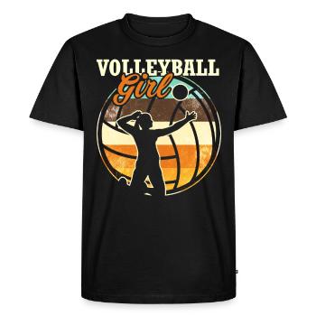 Volleyball filles - T-shirt Premium bio Homme - noir - Devant - Nico (187cm)