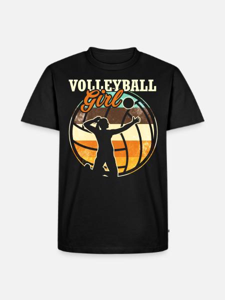 Volleyball Girls - Men's Premium Organic T-Shirt - black