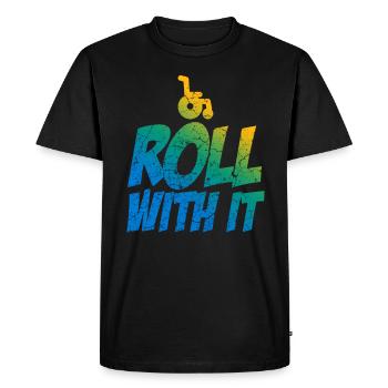 Wheelchair Humor Disability Handicap - Men's Premium Organic T-Shirt - black - Front - Nico (187cm)