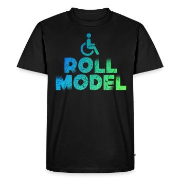 Wheelchair Model - Men's Premium Organic T-Shirt - black - Front - Nico (187cm)
