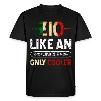 Zio like an uncle only cooler - Men's Premium Organic T-Shirt - black - Front - Nico (187cm)