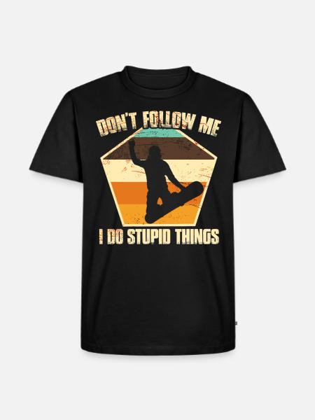 Snowboarding Funny Snowboard Gift - Men's Premium Organic T-Shirt - black