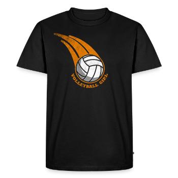 Volleyball filles - T-shirt Premium bio Homme - noir - Devant - Nico (187cm)