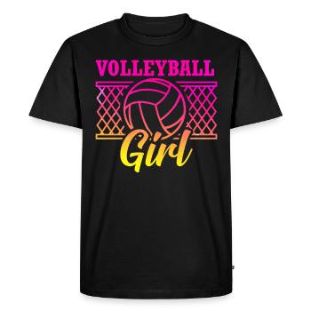 Volley joueur volleyball filles - T-shirt Premium bio Homme - noir - Devant - Nico (187cm)