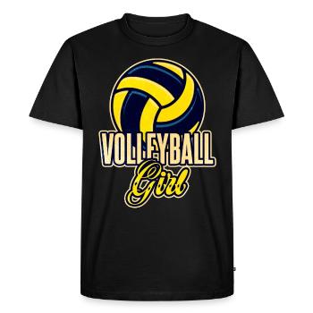 Femmes Volley-ball fille cadeau - T-shirt Premium bio Homme - noir - Devant - Nico (187cm)