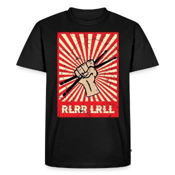 Drummer Drum Sticks - Men's Premium Organic T-Shirt - black - Front - Nico (187cm)