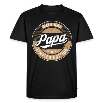 Fête des pères Papa Père Meilleur Papa Papa Papa Cadeau - T-shirt Premium bio Homme - noir - Devant - Nico (187cm)