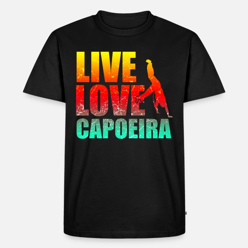 Capoeira - Männer Premium Bio T-Shirt - Schwarz