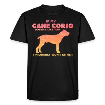 Cane Corso Dog Dog Love - Men's Premium Organic T-Shirt - black - Front - Nico (187cm)