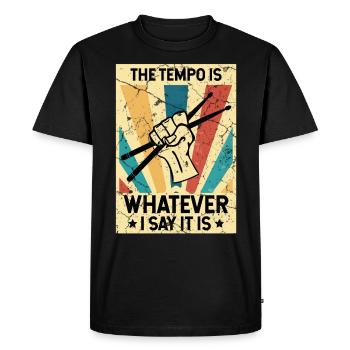 Drummer Sticks Drum Stick Music Drums - Men's Premium Organic T-Shirt - black - Front - Nico (187cm)