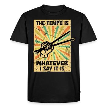 Drums Drum Sticks Drummer Drummer - Men's Premium Organic T-Shirt - black - Front - Nico (187cm)