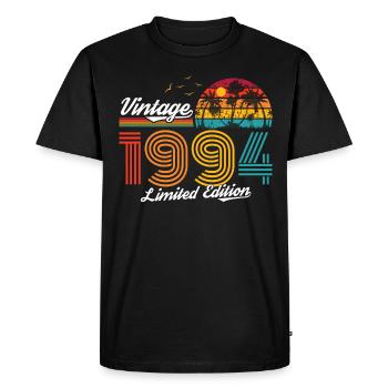 Vintage 1994 94 Anniversaire Rétro Millésime cadeau - T-shirt Premium bio Homme - noir - Devant - Nico (187cm)