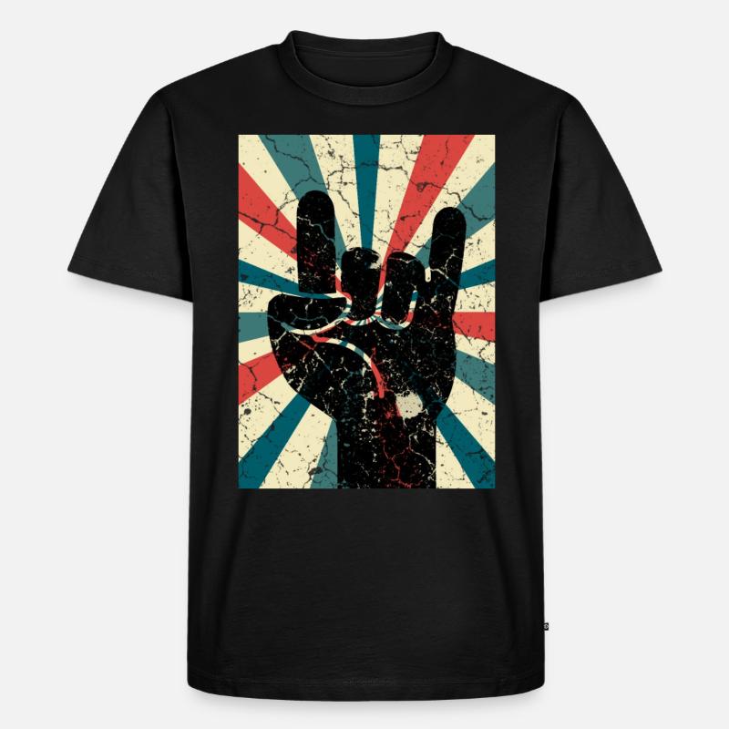 Devil's Horn Punks - Men's Premium Organic T-Shirt - black