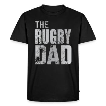 Cadeau de Rugby Papa Football Sport - T-shirt Premium bio Homme - noir - Devant - Nico (187cm)