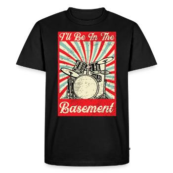 batteur batteur batteur - T-shirt Premium bio Homme - noir - Devant - Nico (187cm)