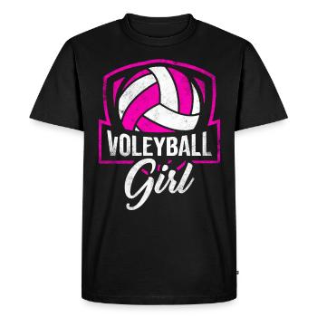 Fille de volley-ball joueur de volley-ball - T-shirt Premium bio Homme - noir - Devant - Nico (187cm)