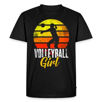Cadeau de fille de volley-ball féminin - T-shirt Premium bio Homme - noir - Devant - Nico (187cm)