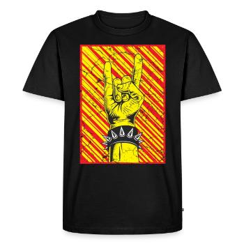 Devil's Horn Punks Punk - Men's Premium Organic T-Shirt - black - Front - Nico (187cm)