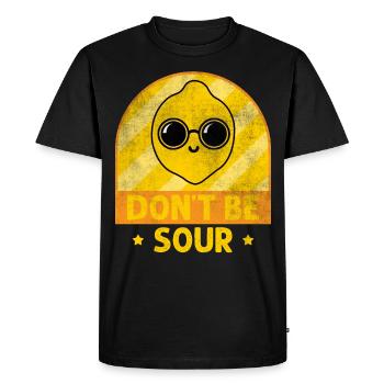Citron Soyez pas amers citrons - T-shirt Premium bio Homme - noir - Devant - Nico (187cm)