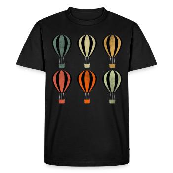 Balloon flying Balloonist hot air balloon - Men's Premium Organic T-Shirt - black - Front - Nico (187cm)