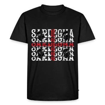 Sardininie Drapeau Sardegna Italie - T-shirt Premium bio Homme - noir - Devant - Nico (187cm)