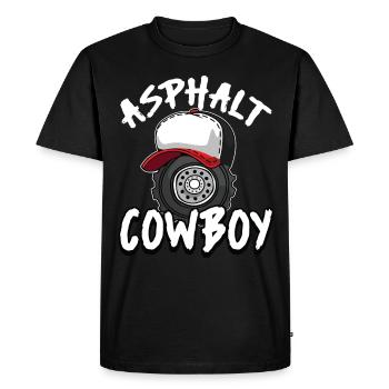 Camion routier routier routier asphalte cow-boy cadeau - T-shirt Premium bio Homme - noir - Devant - Nico (187cm)