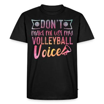 Cadeau de volley-ball d'entraîneur de joueur de volley-ball - T-shirt Premium bio Homme - noir - Devant - Nico (187cm)