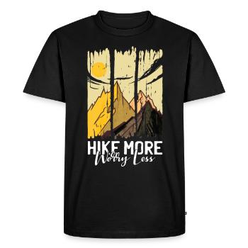 Hiking randonnée montagne nature montagne retro cadeau - T-shirt Premium bio Homme - noir - Devant - Nico (187cm)