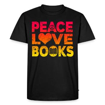 Vers de bibliothèque et littérature - T-shirt Premium bio Homme - noir - Devant - Nico (187cm)