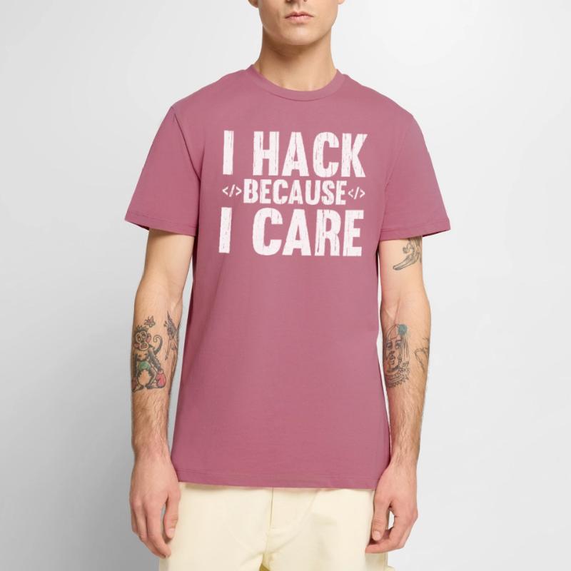 Hacker Hacking Code Computer admin saying gift Men's Premium Organic T-Shirt