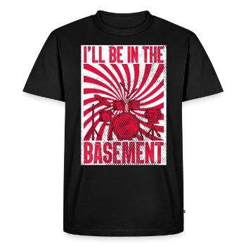 Je donne le rythme avant les batteurs batteur - T-shirt Premium bio Homme - noir - Devant - Nico (187cm)