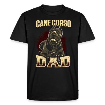 Cane Corso Vater - Männer Premium Bio T-Shirt - Schwarz - Vorne - Nico (187cm)