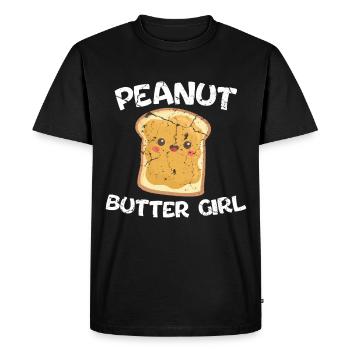 Breakfast lovers peanut butter - Men's Premium Organic T-Shirt - black - Front - Nico (187cm)