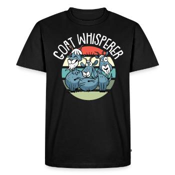 Chèvre ferme chèvres agneau chuchoteur cadeau - T-shirt Premium bio Homme - noir - Devant - Nico (187cm)