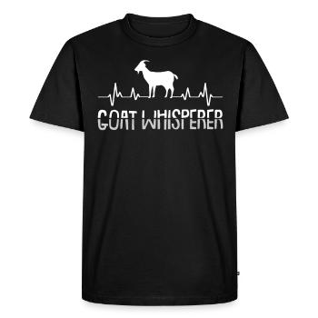 Chèvre bouc battement de coeur - T-shirt Premium bio Homme - noir - Devant - Nico (187cm)