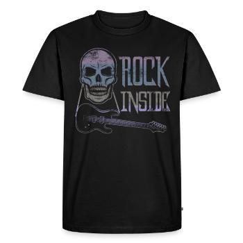 Rock & Roll Guitare Rock and Roll - T-shirt Premium bio Homme - noir - Devant - Nico (187cm)