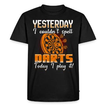 Dart player dart player gift - Men's Premium Organic T-Shirt - black - Front - Nico (187cm)