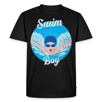 Natation Enfants Natation Garçon - T-shirt Premium bio Homme - noir - Devant - Nico (187cm)
