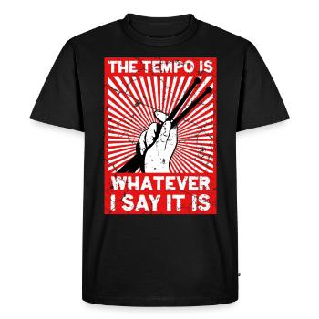 Drums Drum Sticks Drummer Drummer - Men's Premium Organic T-Shirt - black - Front - Nico (187cm)