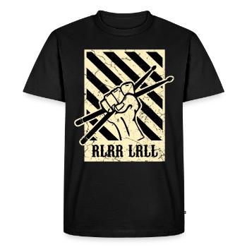 Batterie règle bâtons de batterie - T-shirt Premium bio Homme - noir - Devant - Nico (187cm)