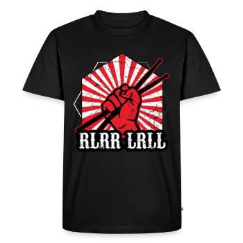 Batterie règle bâtons de batterie - T-shirt Premium bio Homme - noir - Devant - Nico (187cm)