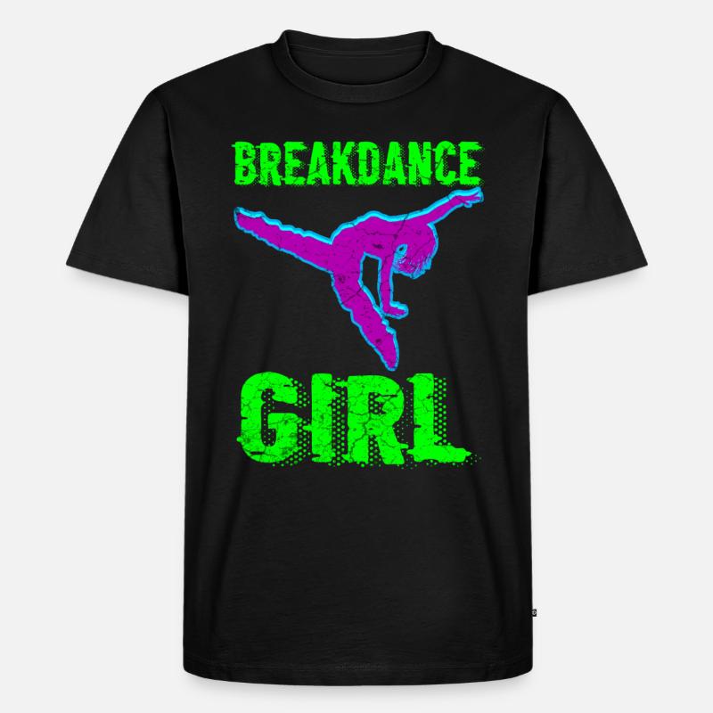 Breakdance Mädchen Tänzerin - Männer Premium Bio T-Shirt - Schwarz