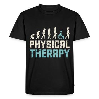 Kinésithérapeute profession - T-shirt Premium bio Homme - noir - Devant - Nico (187cm)